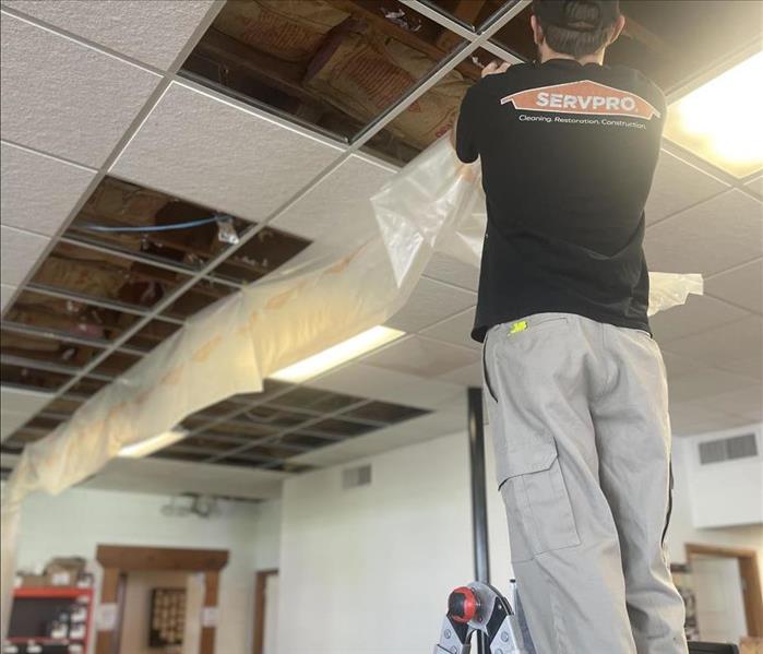 SERVPRO employee working.