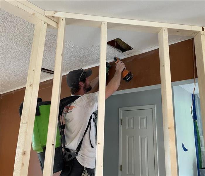 SERVPRO employee in action.